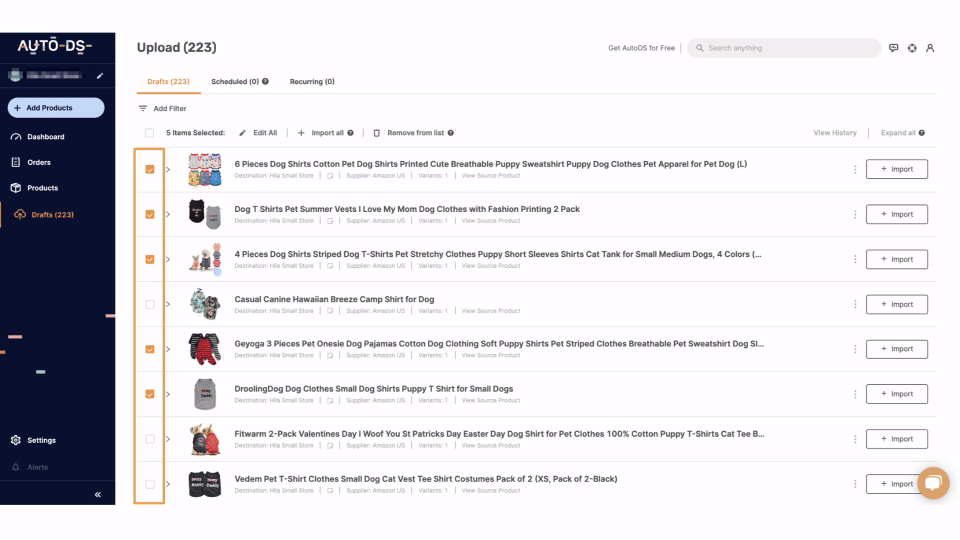 Bulk Changes on Your Drafts Page-VEED