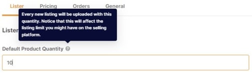 Lister - Default Qty