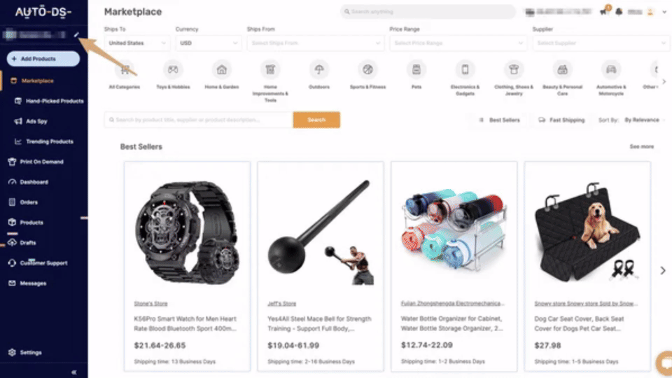 Shopify store AI-VEED