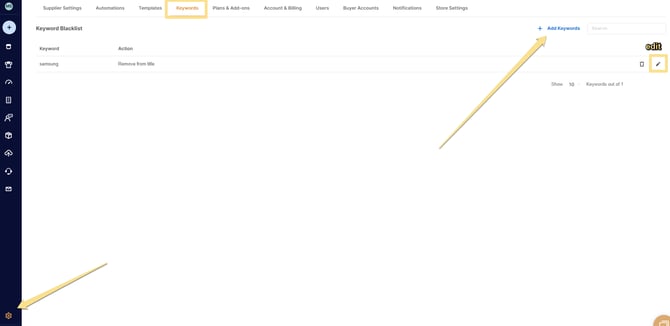 add keywords 1